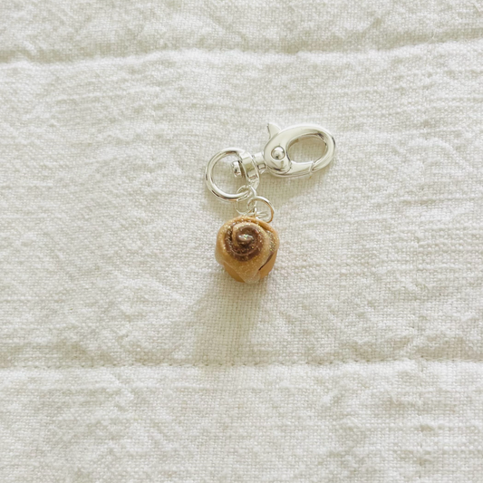 Mini Cinnimon Roll Keychain