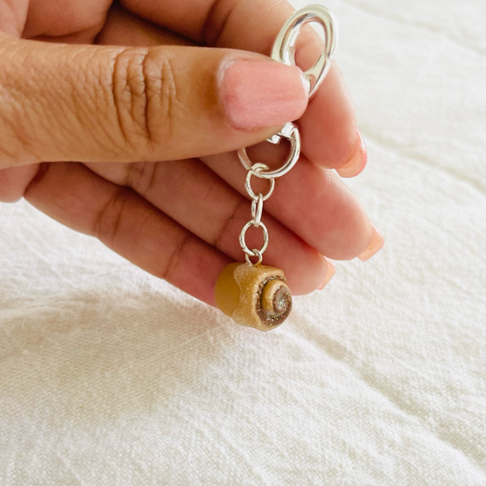 Mini Cinnimon Roll Keychain